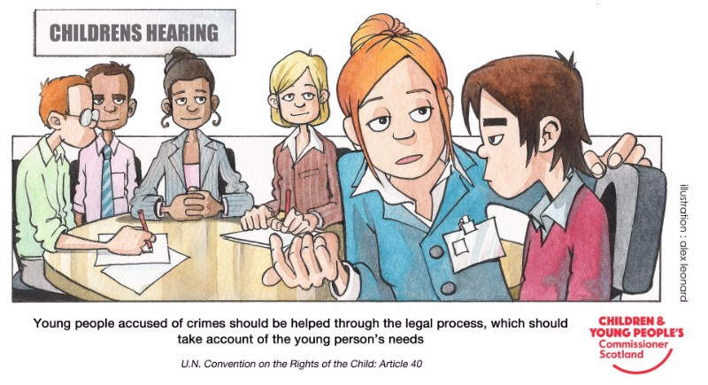 Mladí lidé obviněni ze zločinů by měli dostat pomoc prostřednictvím spravedlivého soudního...